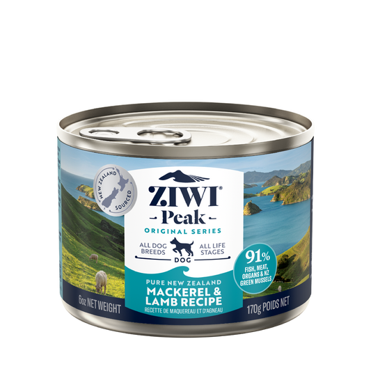 ZIWI Peak Mackerel & Lamb Recipe Wet Dog Food (170g/390g)