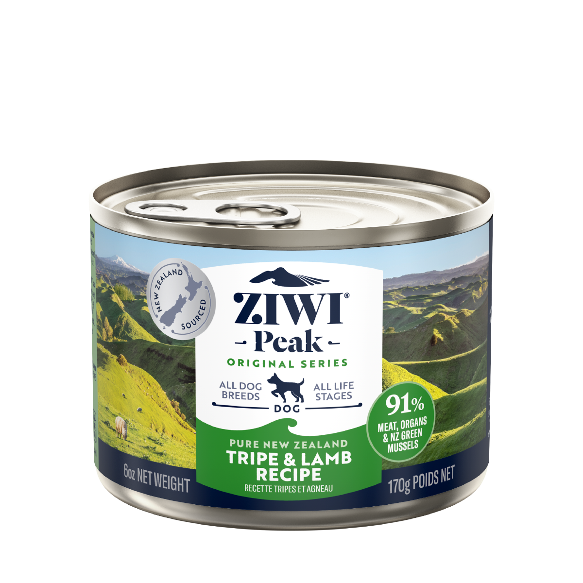 ZIWI Peak Tripe & Lamb Recipe Wet Dog Food (170g/390g)