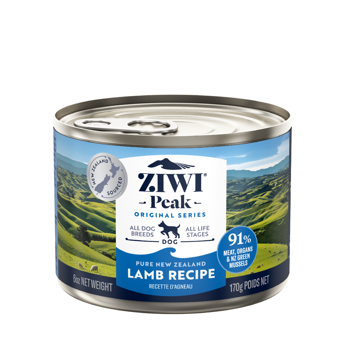 ZIWI Peak Lamb Recipe Wet Dog Food (170g/390g)