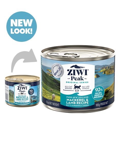 ZIWI Peak Mackerel & Lamb Recipe Wet Cat Food 185g