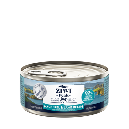 ZIWI Peak Mackerel & Lamb Recipe Wet Cat Food 185g