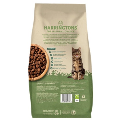 Harringtons Adult Chicken Dry Cat Food | 50% Chicken | 100% Animal Protein | Complete Nutrition | 2kg