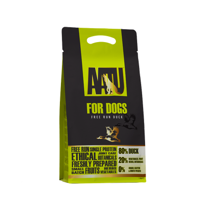 AATU Free Run Duck Dry Dog Food | 80% Duck | Grain-Free | 1.5kg–5kg