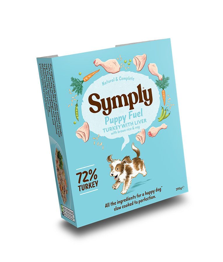 Symply Puppy Fuel Turkey with Liver Wet Dog Food 395g | Complete Puppy Dog Food