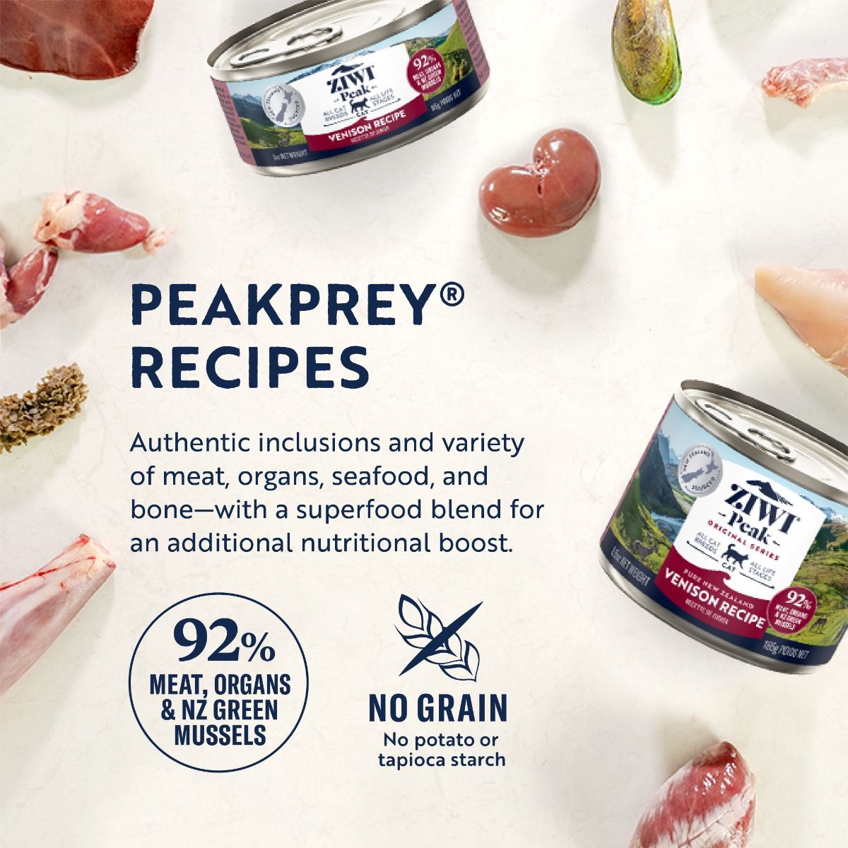 ZIWI Peak Venison Recipe Wet Cat Food (85g/185g)