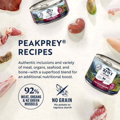 ZIWI Peak Venison Recipe Wet Cat Food (85g/185g)