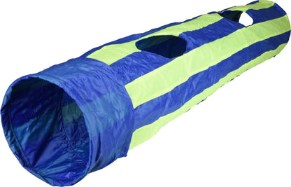 Flamingo Feline Tunnel with Ball Blue & Green Cat Toy | Interactive Play Tunnel with Catnip