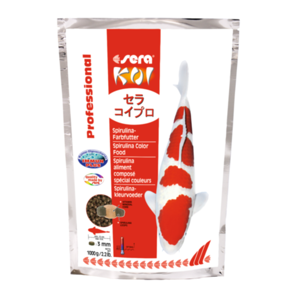 Sera Koi Professional Spirulina Color Food | Color-Enhancing Koi Fish Food | 1000g