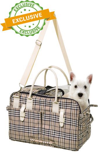 Flamingo English Style Carrying Bag | Pet Carrier with Corduroy Finish