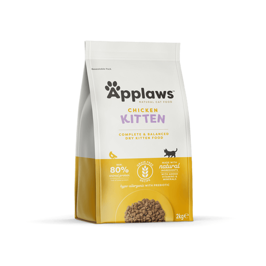 Applaws Complete & Balanced Dry Kitten Food | Chicken Recipe | Grain-Free, 80% Chicken Protein | with Prebiotic | 2kg