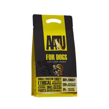 AATU Free Run Turkey Dry Dog Food | 80% Turkey | Single Protein | Grain-Free | 1.5kg-5kg