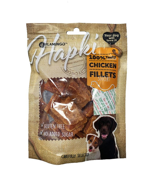 Flamingo Hapki Chicken Soft Fillets Dog Treats 170g | Natural Soft Chicken Treats