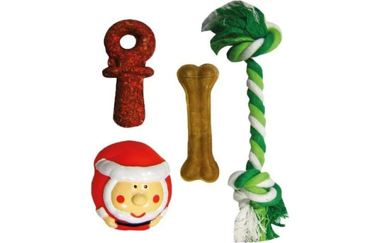 Flamingo Stocking Toy Mix Christmas Dog Snacks | Festive Treat Assortment for Dogs