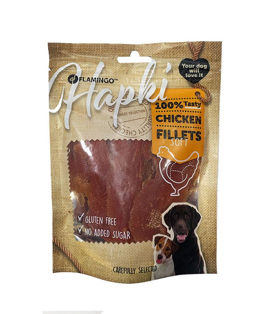 Flamingo Hapki Chicken Short Fillets Dog Treats 170g | 100% Chicken Fillet Treats