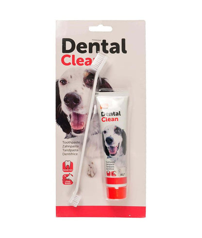 Flamingo Dog Dental Clean Kit | Toothbrush & Mint Toothpaste Set for Dogs 85g