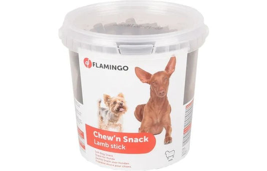 Flamingo Chew'n Snack Lamb Sticks Dog Treats | Soft & Digestible Treat | 700g
