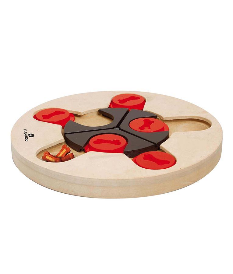 Flamingo Athena Brain Train Interactive Dog Toy | Puzzle Feeder for Mental Stimulation