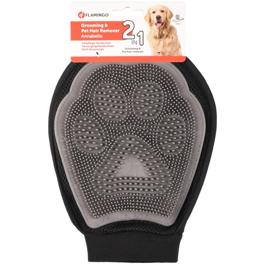 Flamingo Annabelle 2in1 Grooming & Clothing Glove Pet Hair Remover | Reusable Hair Removal Tool