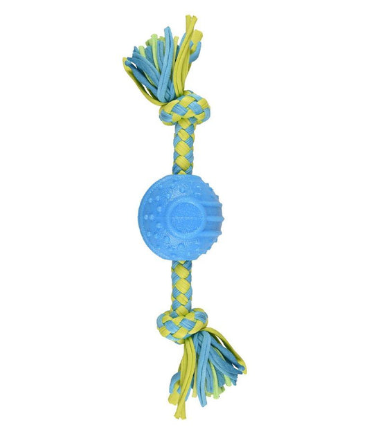 Flamingo Spector Ball with Knots Dog Toy | Durable Knotted Fetch Ball for Dogs