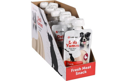 Flamingo Deli Yumm Fresh Meat Snack Duck Dog Treats 90g | Grain-Free Duck Mousse for Dogs