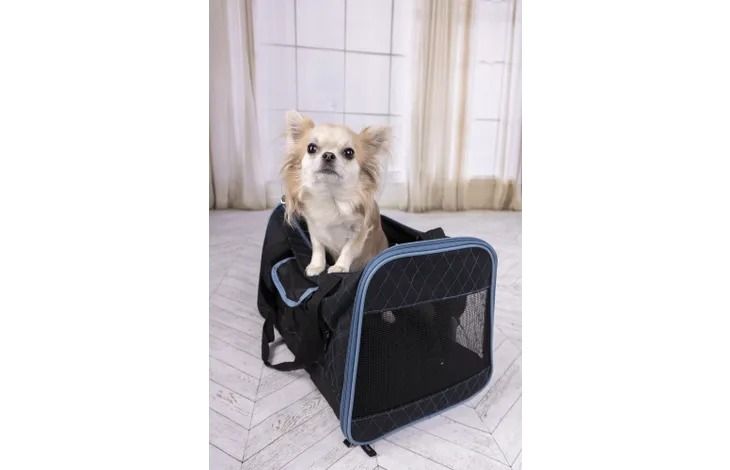 Flamingo Hakon Dog Carrying Bag Black | Durable Pet Carrier for Small Dogs up to 7kg
