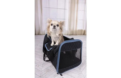 Flamingo Hakon Dog Carrying Bag Black | Durable Pet Carrier for Small Dogs up to 7kg