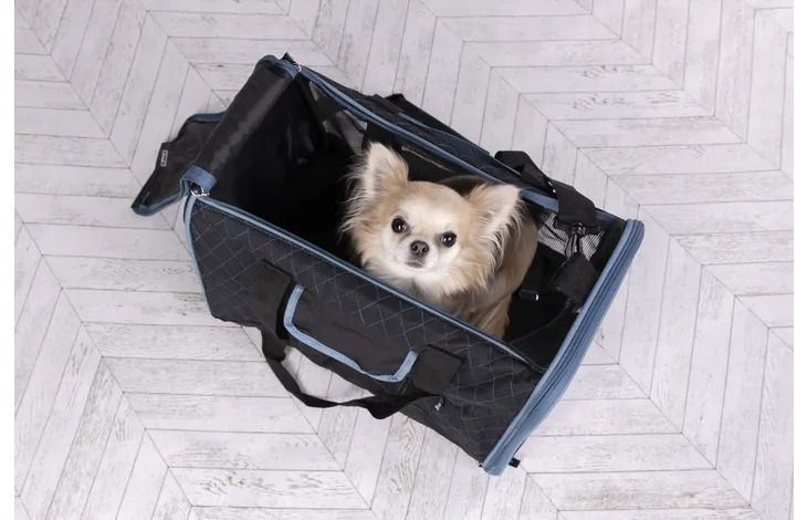 Flamingo Hakon Dog Carrying Bag Black | Durable Pet Carrier for Small Dogs up to 7kg
