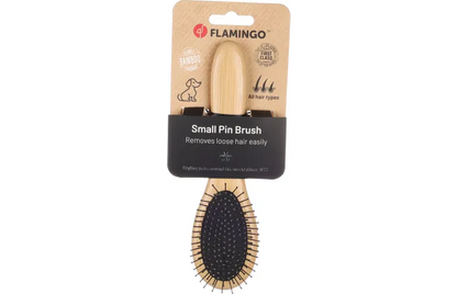 Flamingo Pin Brush Babu Dog Brush | Eco-Friendly Bamboo Pin Brush for Dogs
