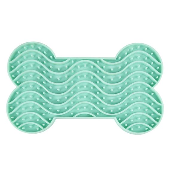 Flamingo Yummy Silicone Bone Lick Pad | Dog & Cat Slow Feeder Licking Pad
