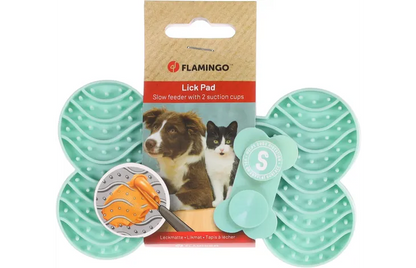 Flamingo Yummy Silicone Bone Lick Pad | Dog & Cat Slow Feeder Licking Pad