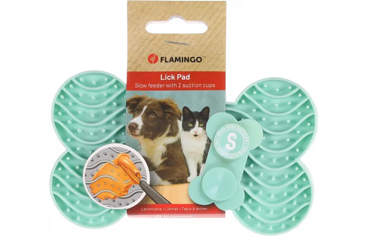 Flamingo Yummy Silicone Bone Lick Pad | Dog & Cat Slow Feeder Licking Pad