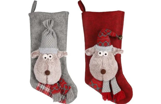 Flamingo Renda Reindeer Sock Christmas Cat Toy | Festive Plush Catnip Toy for Cats