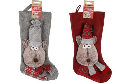 Flamingo Renda Reindeer Sock Christmas Cat Toy | Festive Plush Catnip Toy for Cats