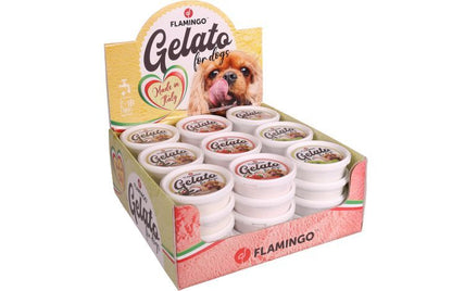 Flamingo Gelato Ice Cream Dog Treats 40g | DIY Frozen Dog Treat Mix (Strawberry, Apple, Vanilla)