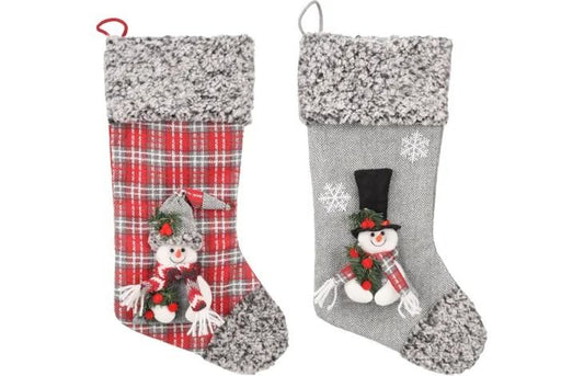 Flamingo Westley Sock Christmas Dog Toy Grey | Festive Plush Squeaky Toy for Dogs