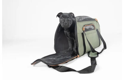 Flamingo Gisel Dog Carrying Bag Green | Durable Pet Travel Carrier for Small Dogs