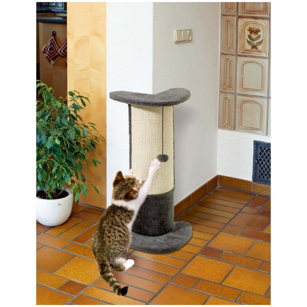 Flamingo Basic Line Santo Cat Scratching Board | Flat Corrugated Cardboard Scratcher