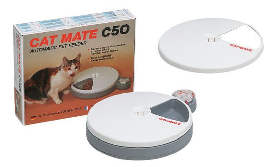 Flamingo C50 Cat Mate Automatic Pet Feeder | 5-Meal Timer Feeder with Ice Packs