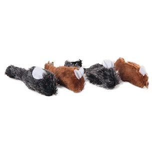 Flamingo Frank Mouse Brown/Black Plush Cat Toy 5cm | Small Catnip-Infused Mouse Toy