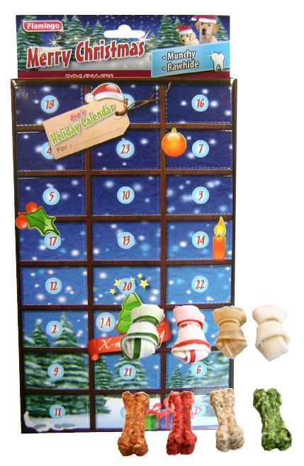 Flamingo Holiday Calendar 8 Varieties Dog Treats | Advent Calendar for Dogs