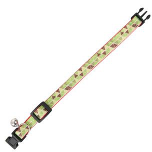 Flamingo Triangle Cat Collar | Geometric Print Cat Collar with Safety Buckle