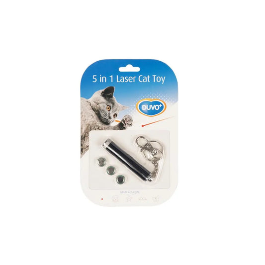 Duvo+ Laser Pointer 5-in-1 | Interactive Cat Toy with 5 Light Patterns 13cm