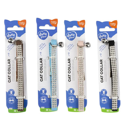 Duvo+ Cat Collar Bling Bling-Mixed Colors | Sparkling Glitter Nylon Collar with Safety Buckle 20-30cm
