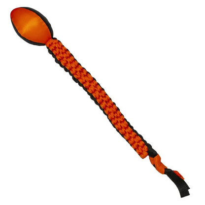 Duvo+ Sporty Rugby With Tail | Interactive Rope Tug Toy for Dogs (Black/Red & Black/Yellow)