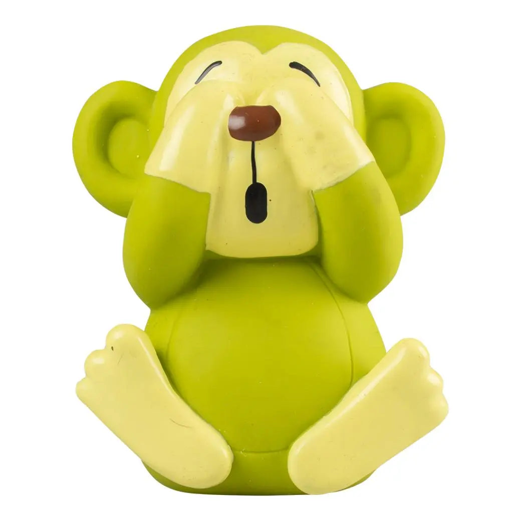 Duvo+ Latex Monkeys Hear/See/No Speak | 3-Piece Squeaky Monkey Dog Toy Set