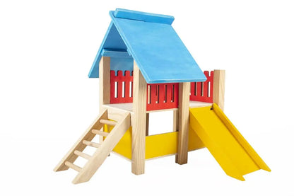 Duvo+ The Smurfs Playground | Wooden Activity House for Hamsters & Mice