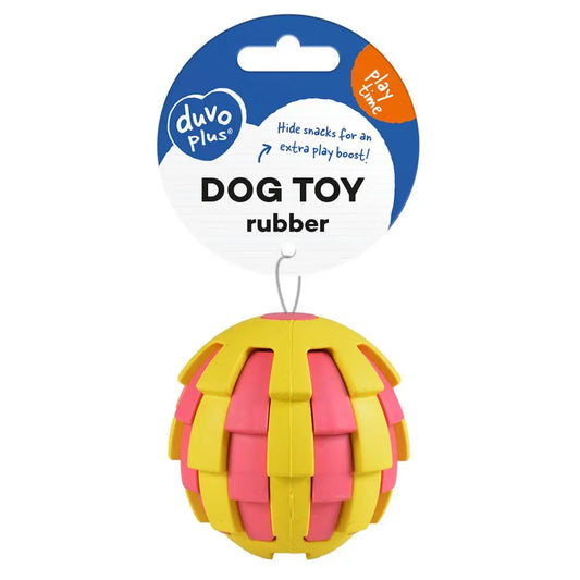 Duvo+ Rubber Pitahaya Ball Dispenser Multicolour | Fruit-Shaped Treat Ball 6.5cm