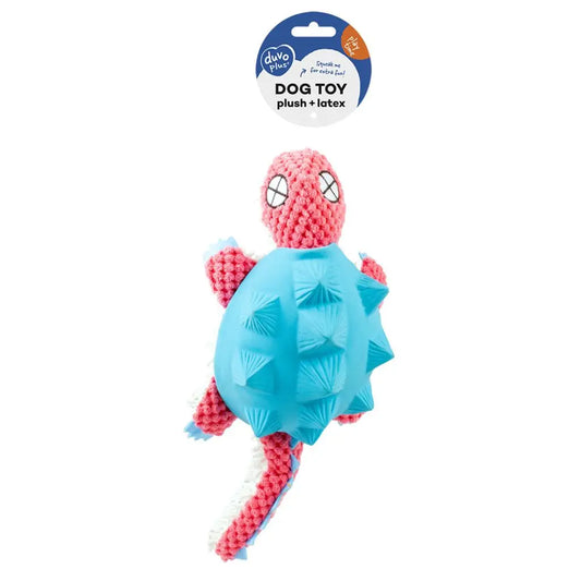 Duvo+ Plush & Latex Armadillo Blue/Pink | Squeaky Dog Toy
