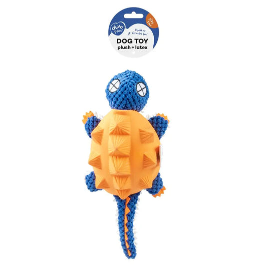Duvo+ Plush & Latex Armadillo Orange/Blue | Squeaky Dog Toy
