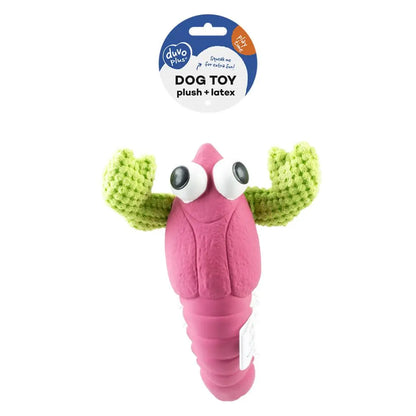 Duvo+ Plush & Latex Lobster Purple/Green | Squeaky Crustacean Dog Toy